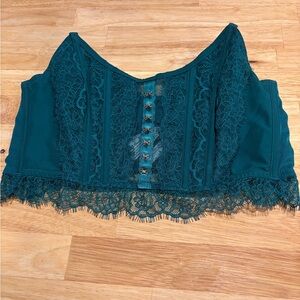 Victoria's Secret Teal Lace Corset